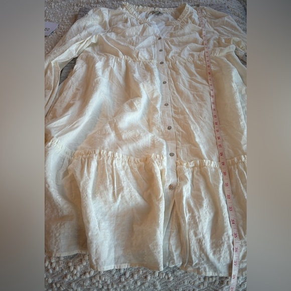 NEW w/TAGS FRYE AND CO. Ivory Button Up Boho Peasant Cowgirl Cottagecore Dress - Picture 7 of 7